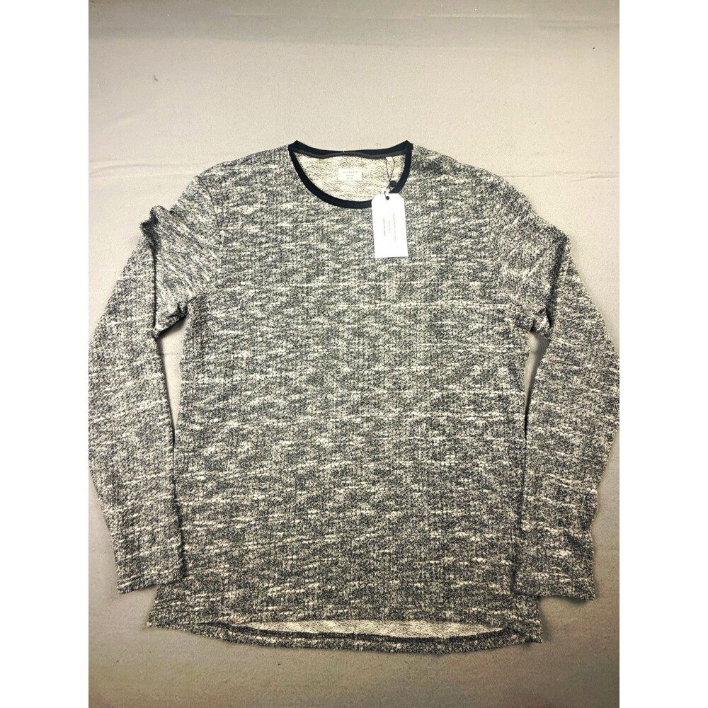 7 Diamonds Men's Marled Knit Pullover Sweater XL Gray Crew Neck Logo SWM-8537